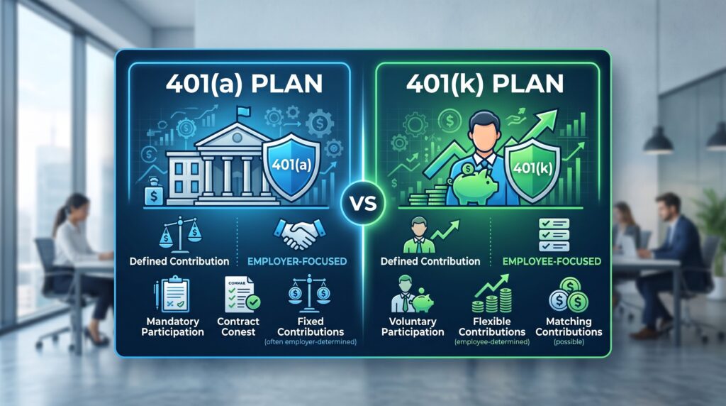 401(a) vs 401(k): 2026 Key Differences and Which Plan Is Better?